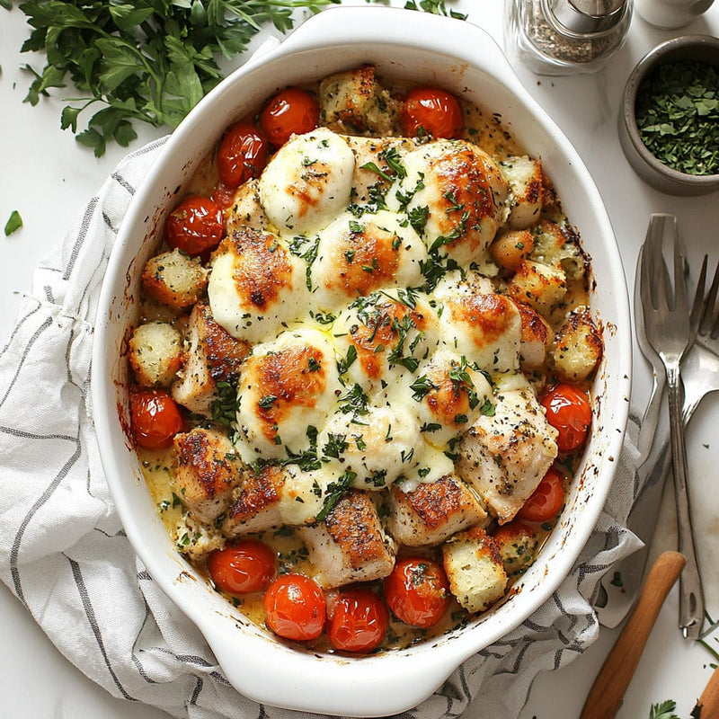 easyChef Pro Italian Herb Chicken Bake with Mozzarella and Stuffing