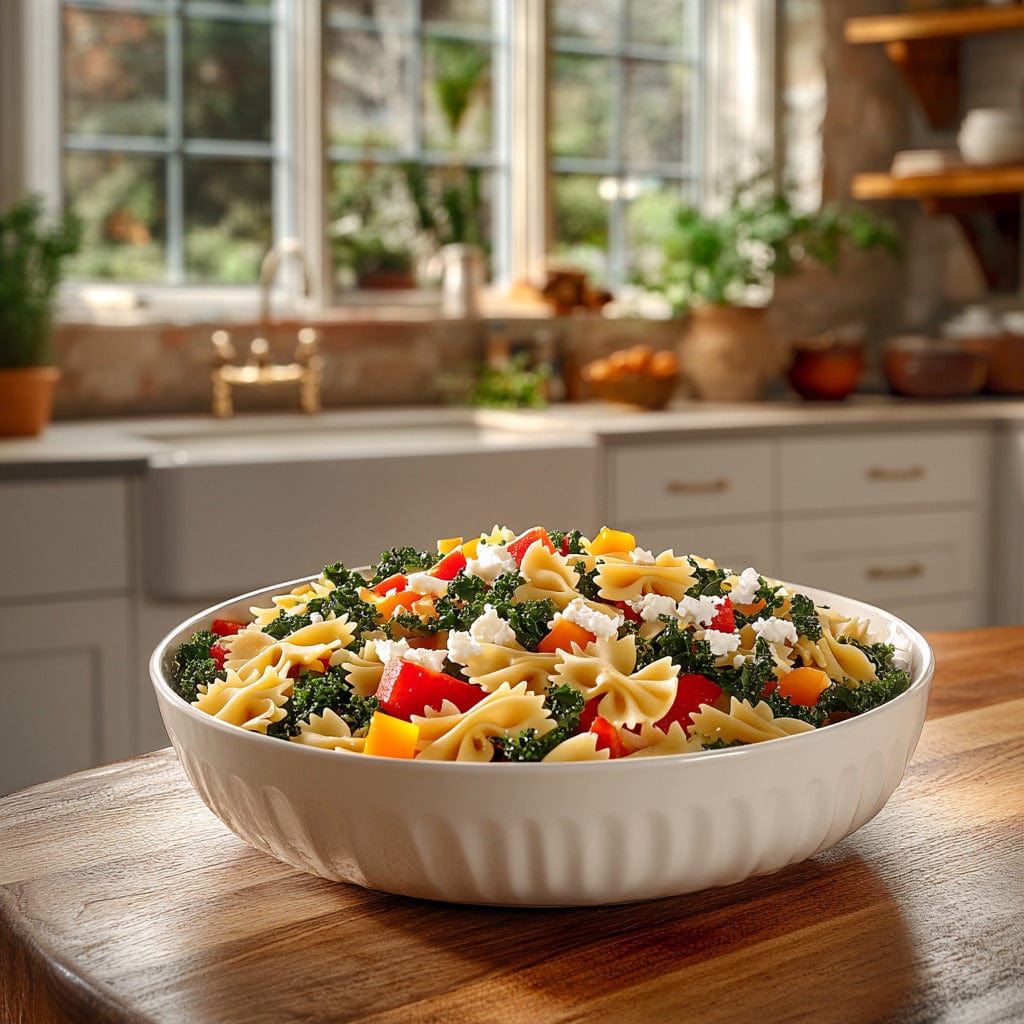 easyChef Pro Kale and Sweet Pepper Pasta