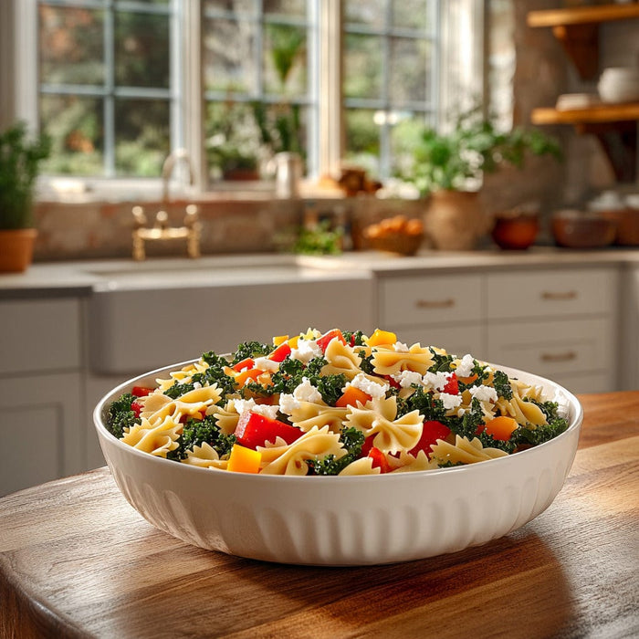 easyChef Pro Kale and Sweet Pepper Pasta