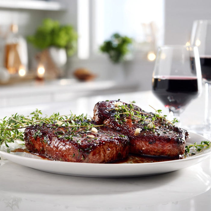 easyChef Pro Lemon Basil Pesto Grilled Flat Iron Steak