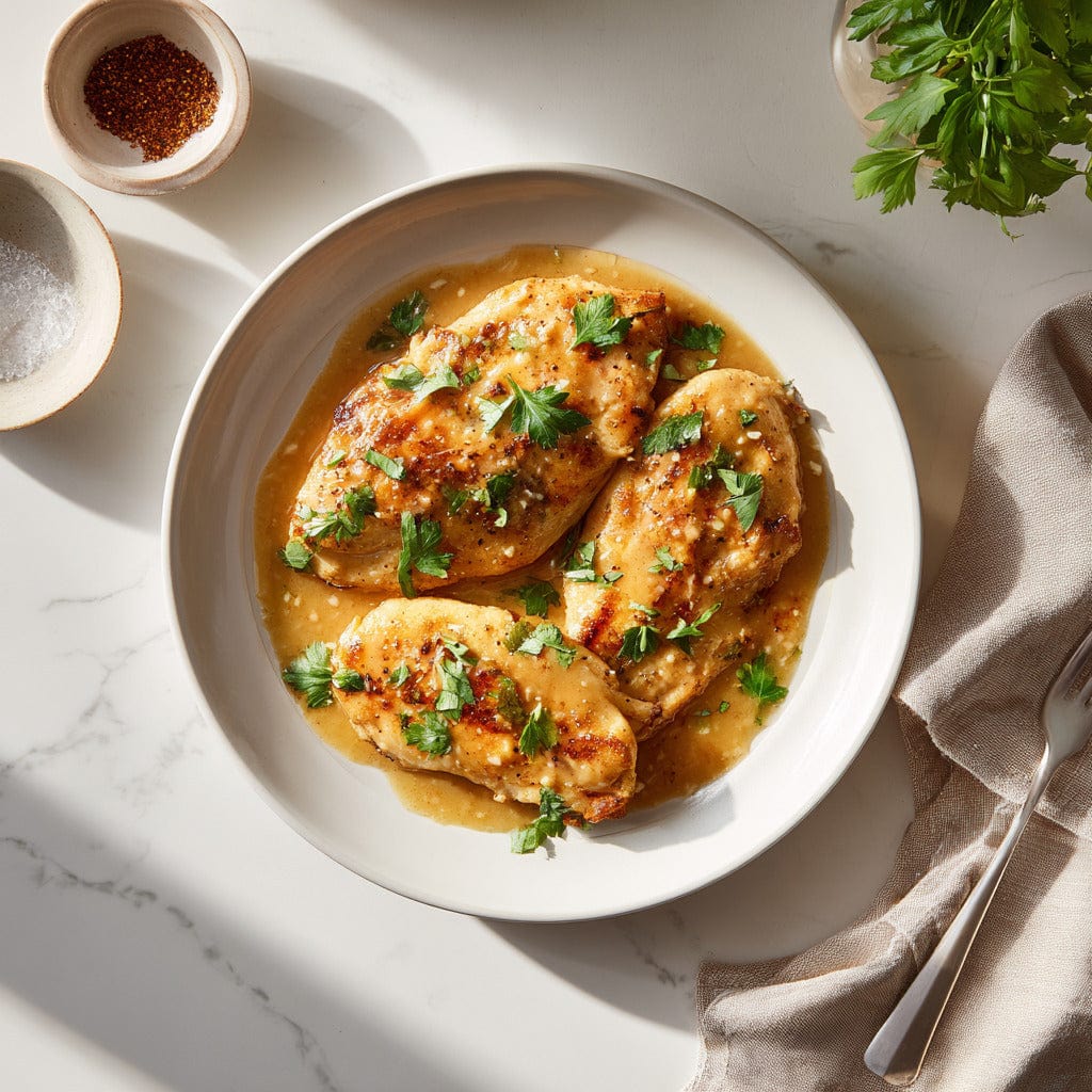easyChef Pro Lemon-Butter Chicken Francese with Parmesan Sauce