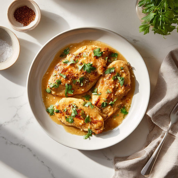 easyChef Pro Lemon-Butter Chicken Francese with Parmesan Sauce