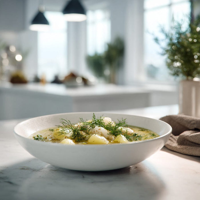 easyChef Pro Lemon-Dill Cod Ukha Soup
