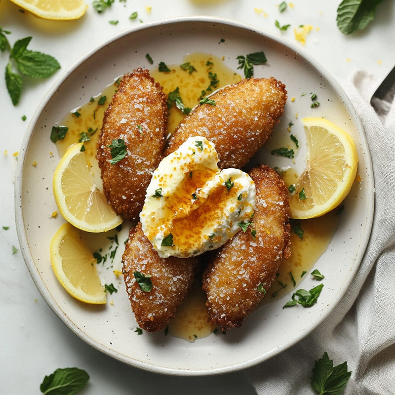 easyChef Pro Lemon-Drizzled Ricotta-Filled Fried Katayef