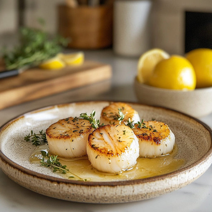 easyChef Pro Lemon Garlic Broiled Scallops