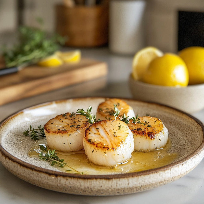 easyChef Pro Lemon Garlic Broiled Scallops