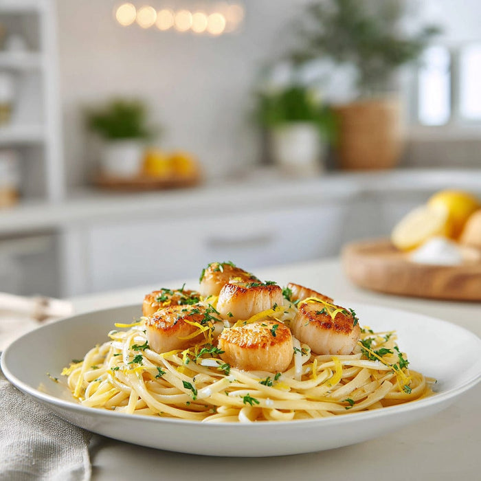 easyChef Pro Lemon Garlic Scallop Linguine