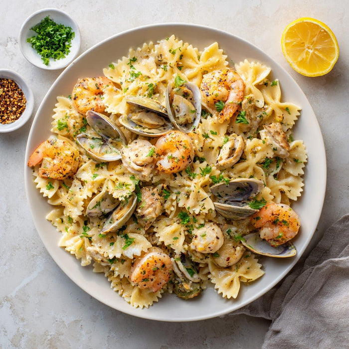 easyChef Pro Lemon Garlic Seafood Pasta Extravaganza