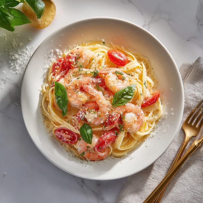 easyChef Pro Lemon Garlic Shrimp Scampi with Linguine