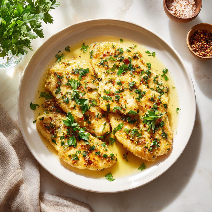easyChef Pro Lemon Herb Chicken Francese with White Wine Sauce