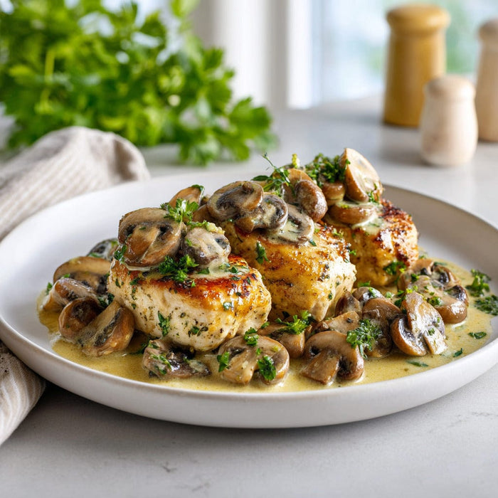 easyChef Pro Lemon Herb Chicken with Mushroom Sauce