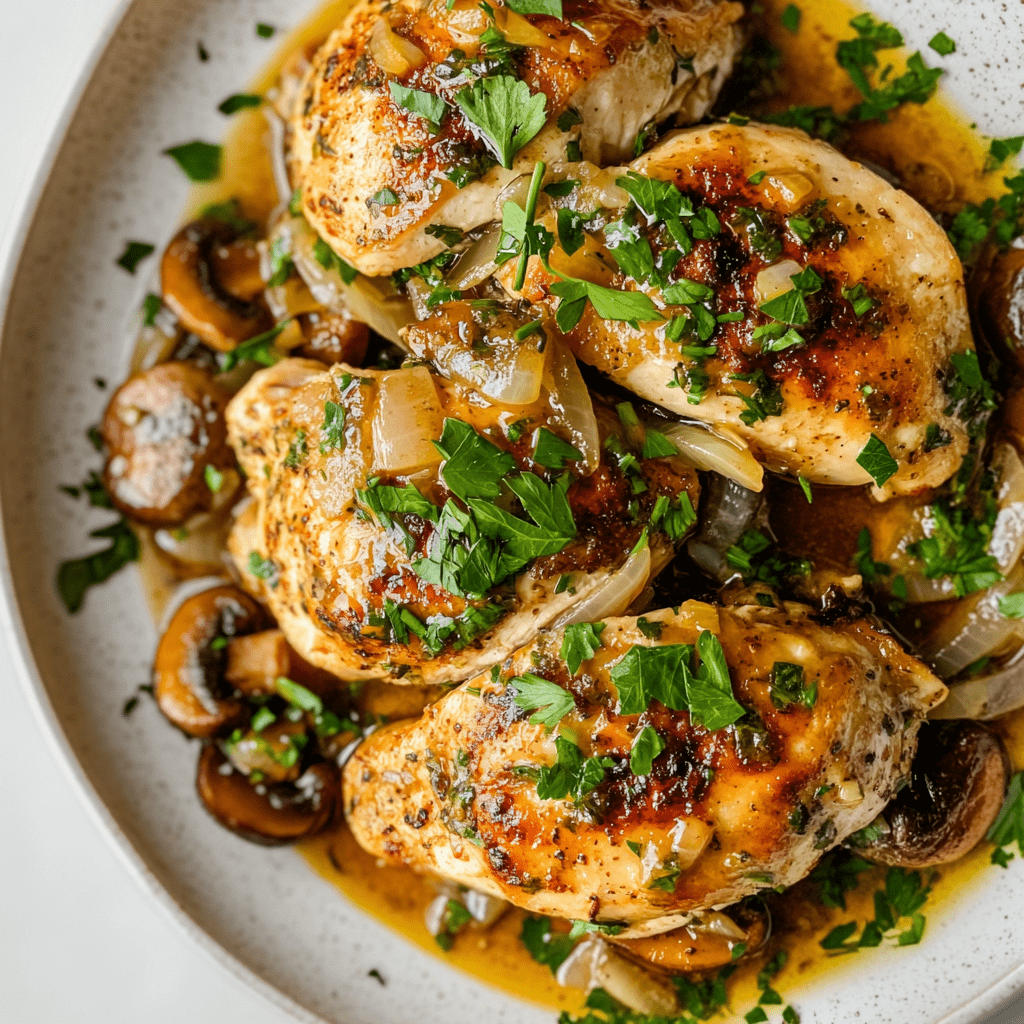 easyChef Pro Lemon Herb Mushroom Chicken Piccata