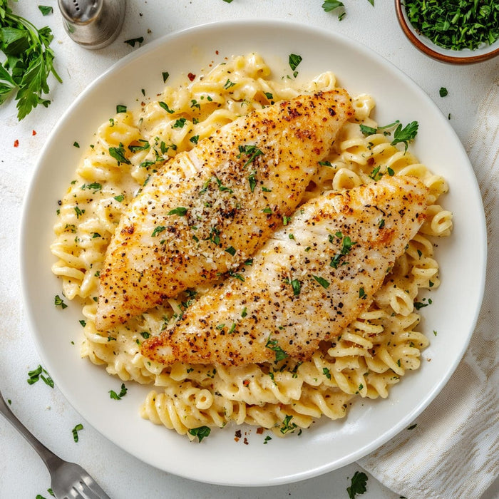 easyChef Pro Lemon Herb Tilapia with Parmesan Pasta