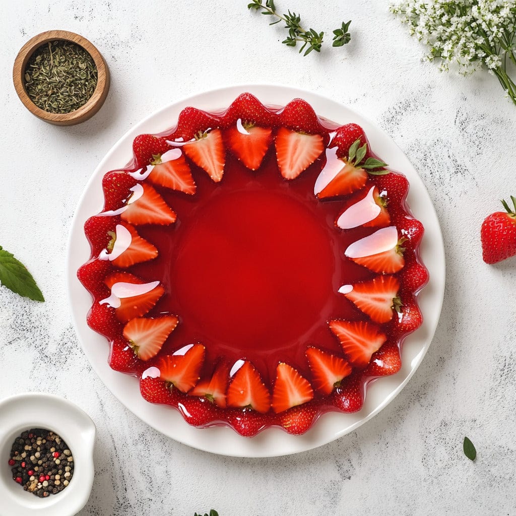 easyChef Pro Light and Refreshing Strawberry Gelatin Pie