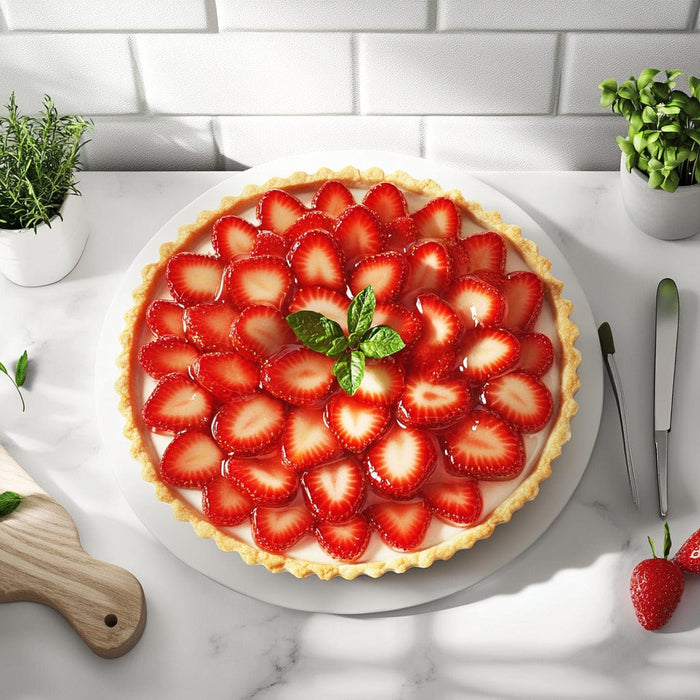 easyChef Pro Light and Refreshing Strawberry Gelatin Pie