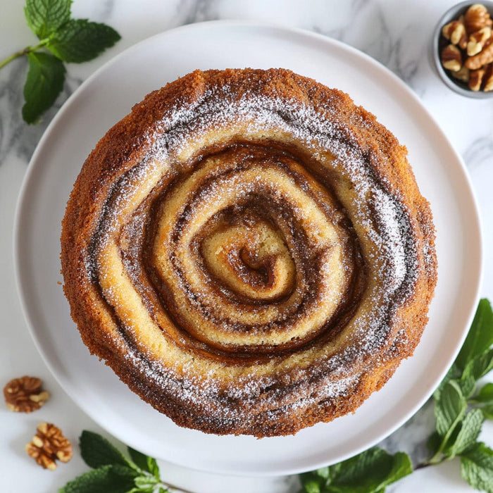 easyChef Pro Luscious Cinnamon Walnut Swirl Coffee Cake