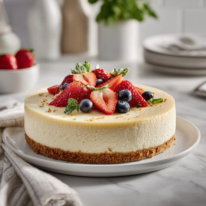 easyChef Pro Luscious Vanilla Bean Philadelphia Cheesecake with Graham Cracker Crust