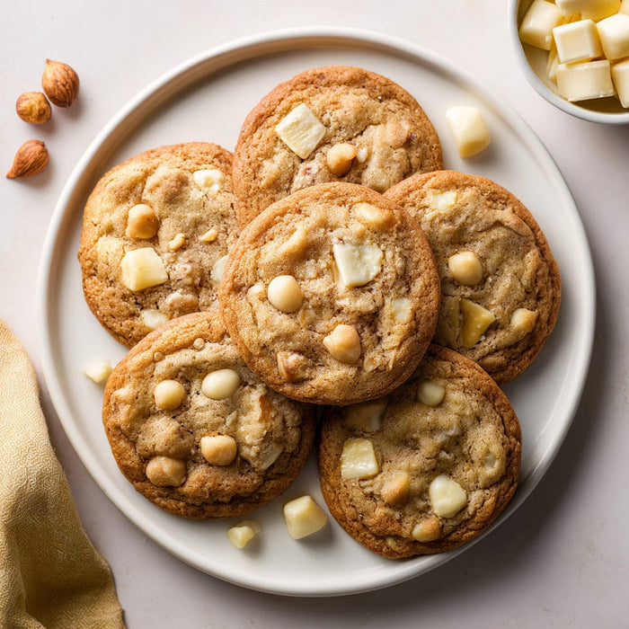 easyChef Pro Luscious White Chocolate Macadamia Nut Cookies with a Buttery Crunch