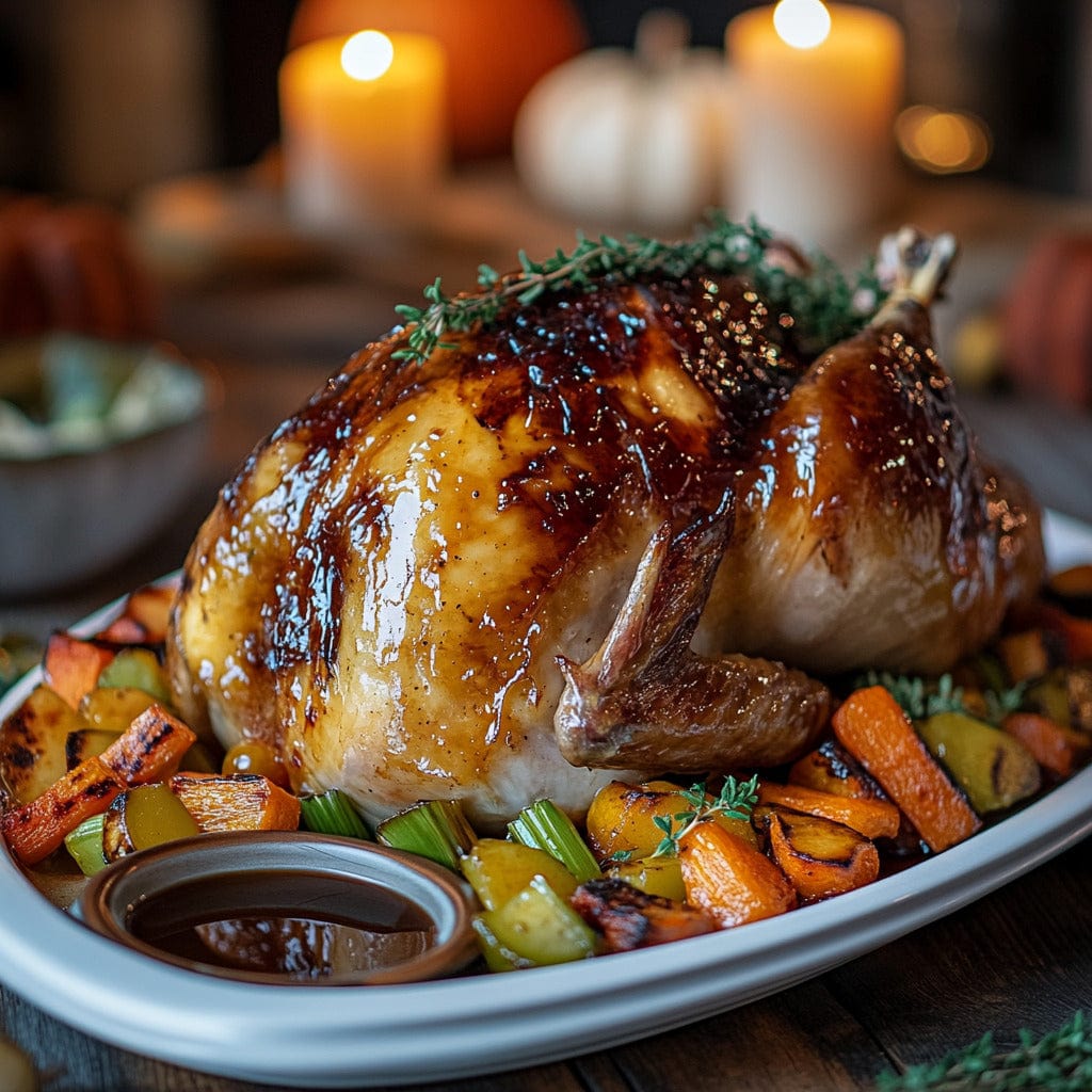 easyChef Pro Maple-Glazed Roast Turkey with Savory Gravy