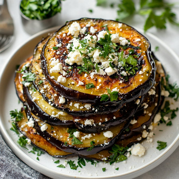easyChef Pro Mediterranean Grilled Eggplant Moussaka with Feta Sauce