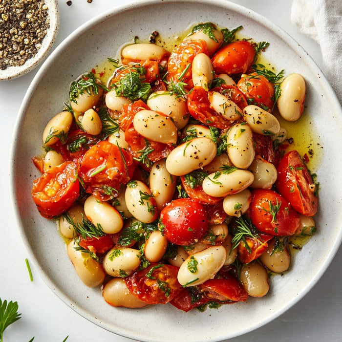 easyChef Pro Mediterranean Herb-Infused Lima Beans with Roasted Tomatoes