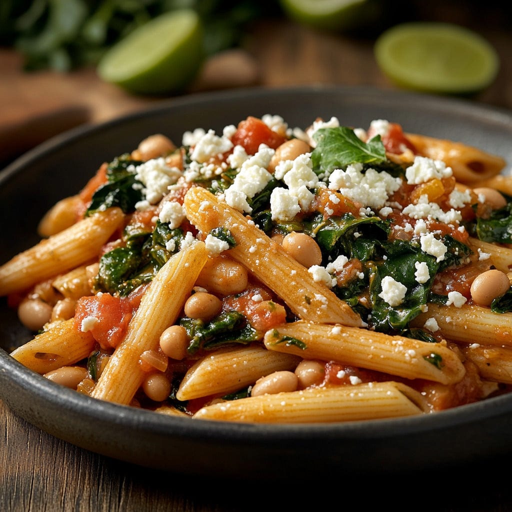 easyChef Pro Mediterranean Pasta with Spinach and Feta