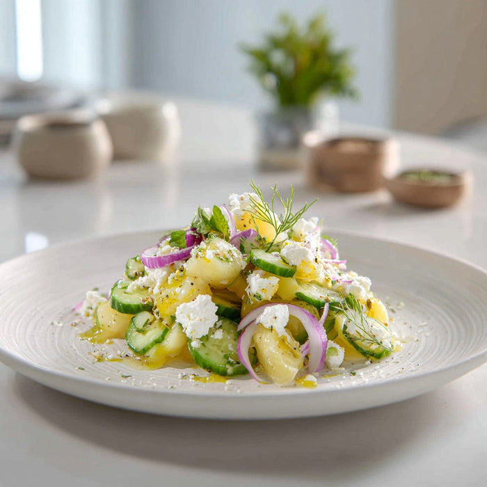 easyChef Pro Mediterranean Potato Salad with Feta and Lemon Vinaigrette