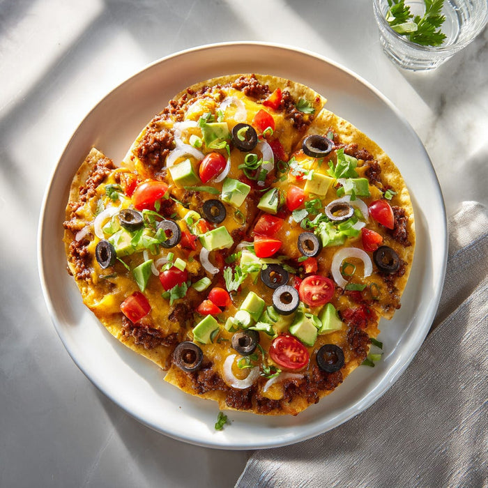 easyChef Pro Mexican Fiesta Beef & Bean Pizza with Avocado