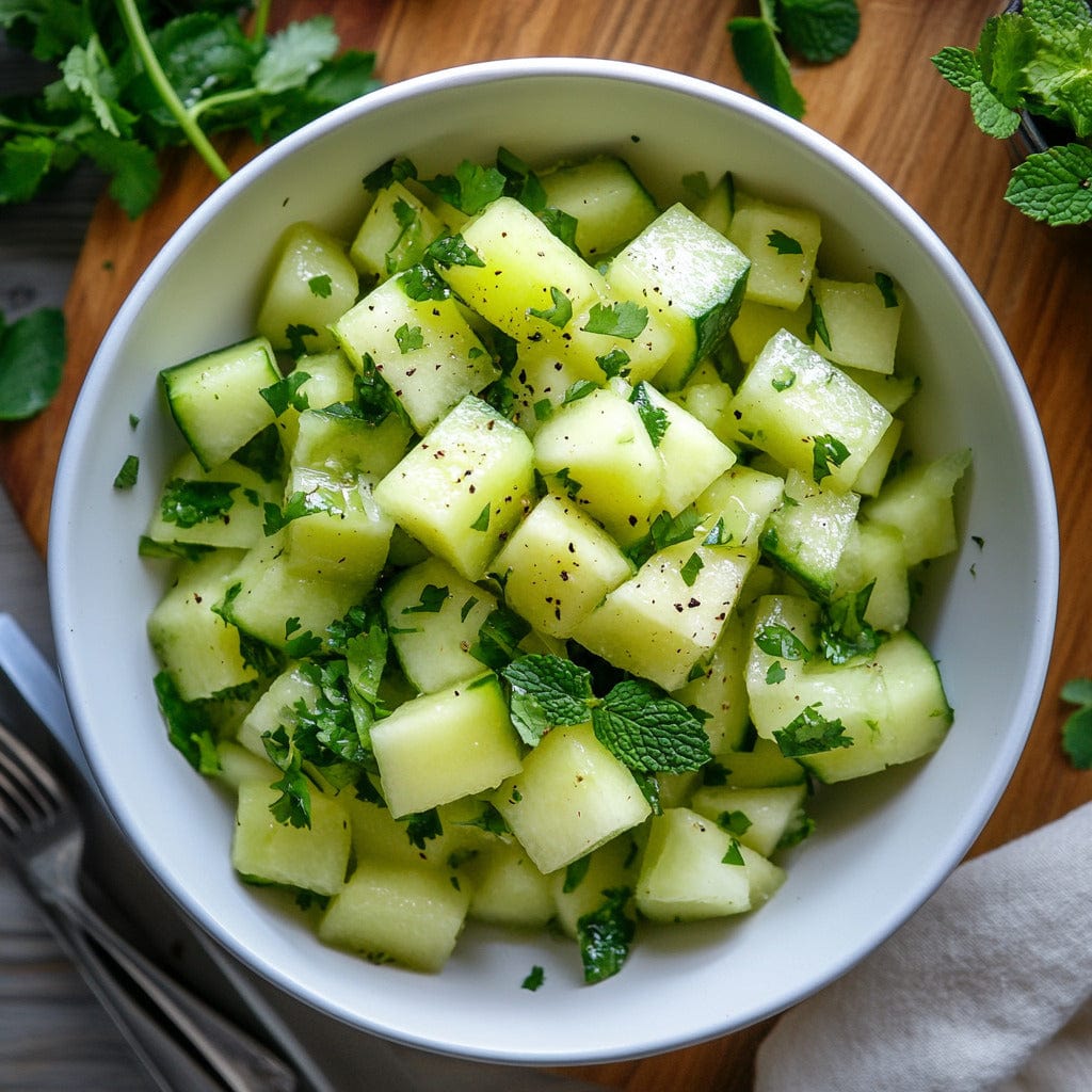 easyChef Pro Minty Honeydew and Cilantro Salad