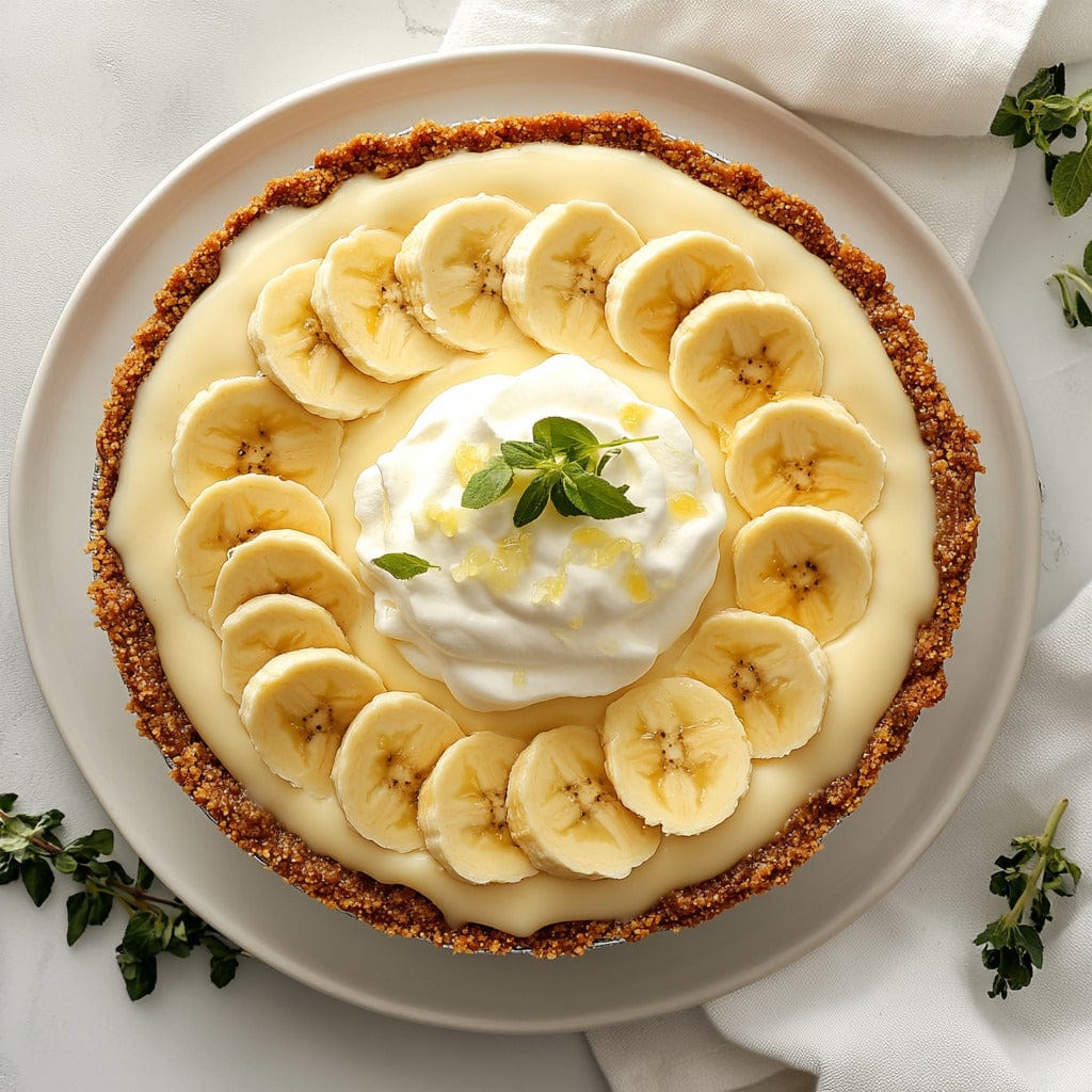 easyChef Pro No-Bake Banana Cream Pie with Graham Cracker Crust