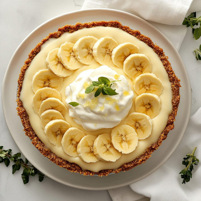 easyChef Pro No-Bake Banana Cream Pie with Graham Cracker Crust