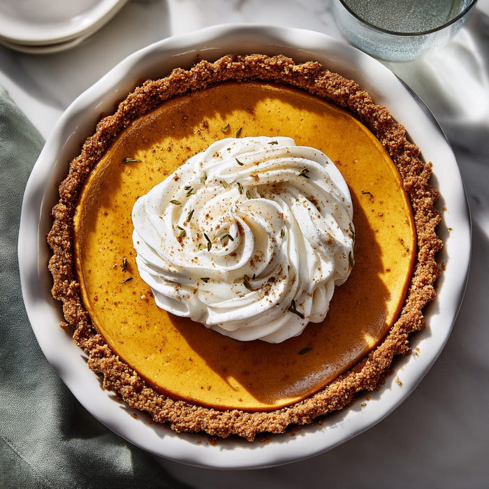 easyChef Pro No-Bake Spiced Pumpkin Pie with Graham Cracker Crust