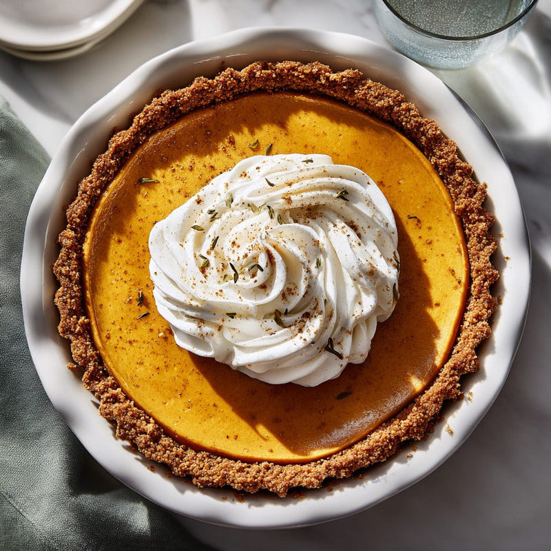 easyChef Pro No-Bake Spiced Pumpkin Pie with Graham Cracker Crust