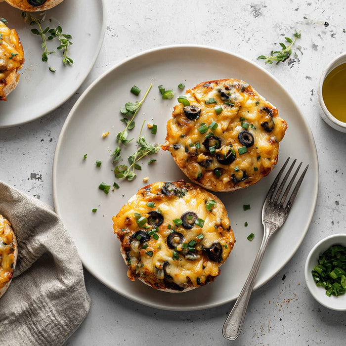 easyChef Pro Olive & Cheddar Curry English Muffin Melts