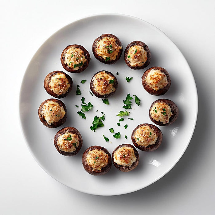 easyChef Pro Parmesan-Infused Cream Cheese Stuffed Mushrooms
