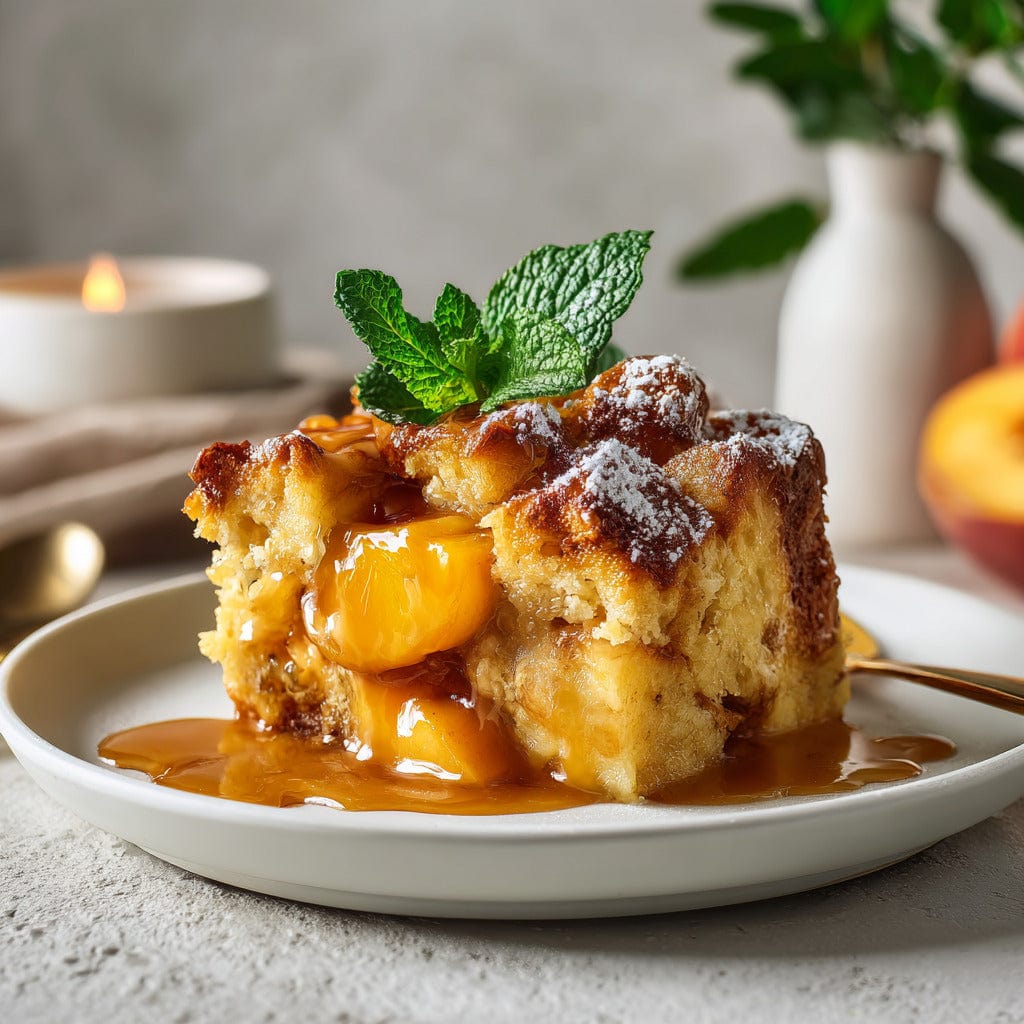 easyChef Pro Peachy Caramel Bread Pudding