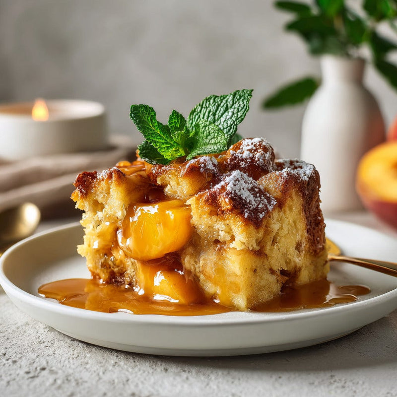 easyChef Pro Peachy Caramel Bread Pudding