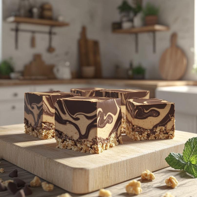 easyChef Pro Peanut Butter Chocolate Marble Bars
