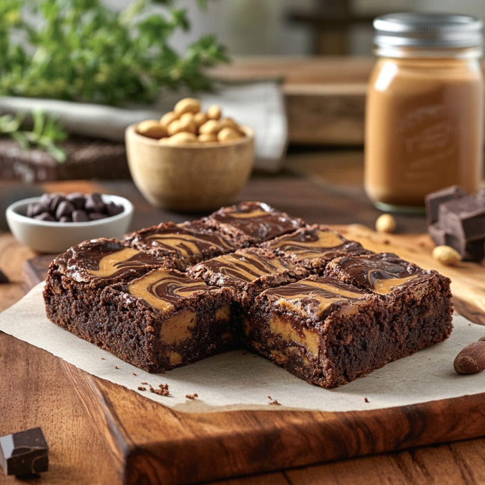 easyChef Pro Peanut Butter Chocolate Swirl Brownies