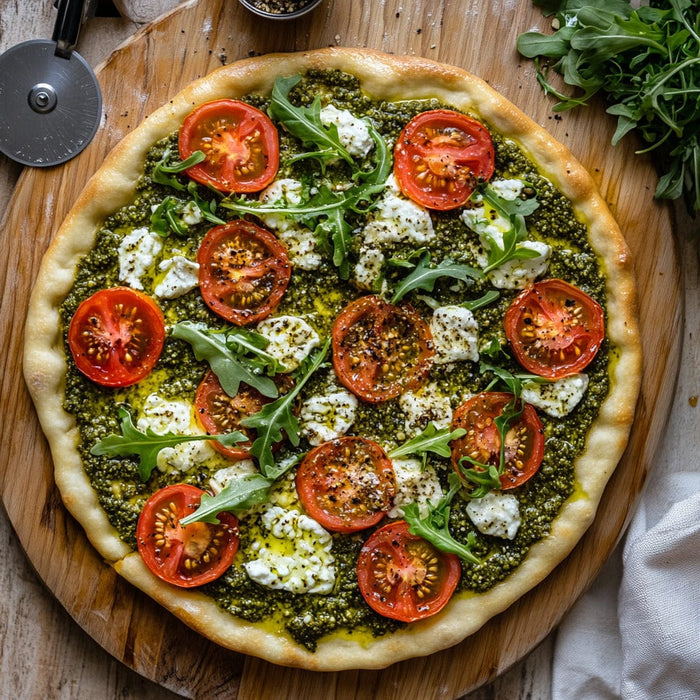 easyChef Pro Pesto Arugula Goat Cheese Pizza