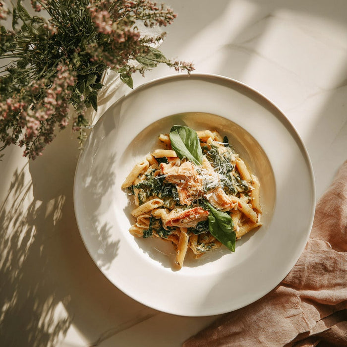 easyChef Pro Pesto Chicken Florentine with Spinach and Penne