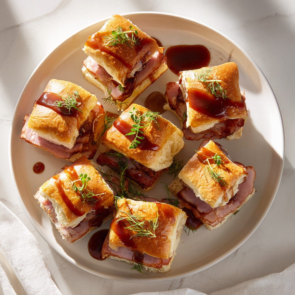 easyChef Pro Pittsburgh Sweet and Tangy Ham BBQ Sliders