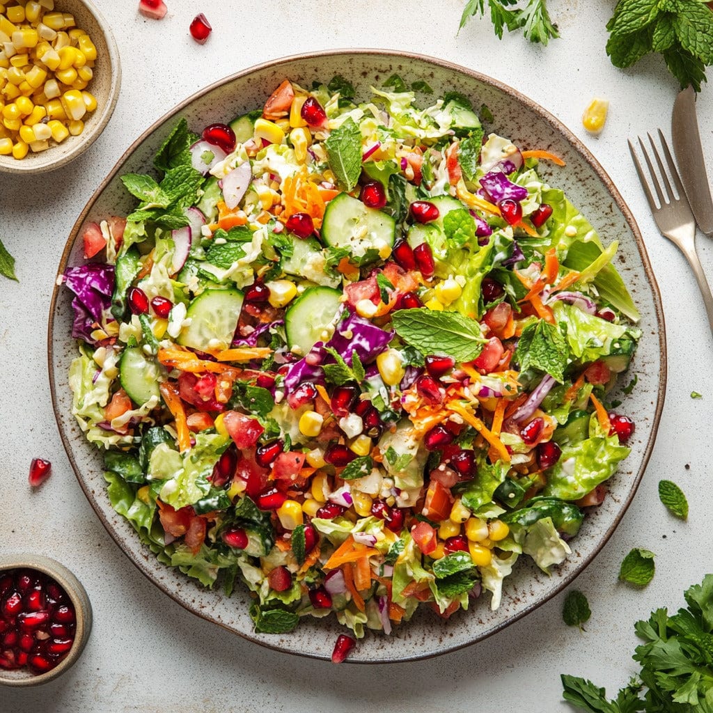 easyChef Pro Pomegranate Crunch Fattoush Salad