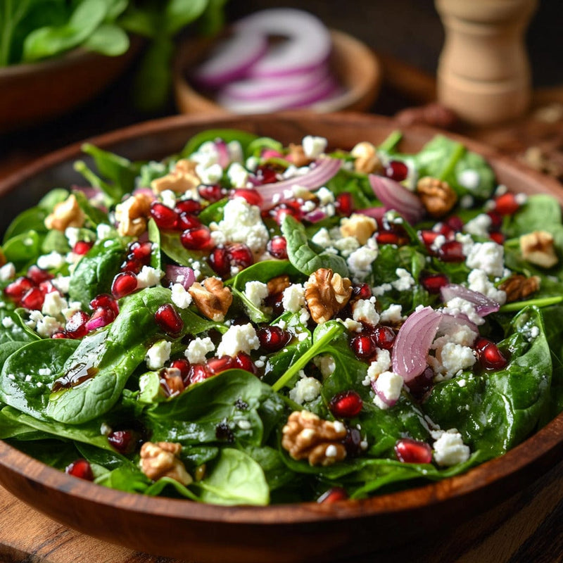 easyChef Pro Pomegranate Spinach Crunch Salad