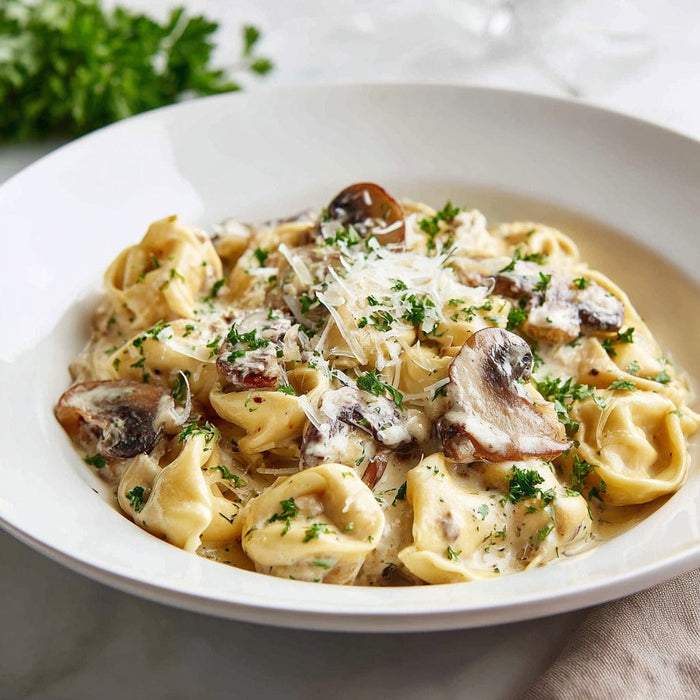 easyChef Pro Portobello Mushroom Tortellini with Alfredo Sauce