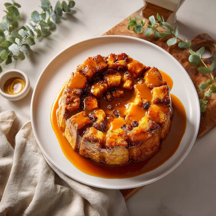 easyChef Pro Puerto Rican Bread Pudding with Caramel Drizzle