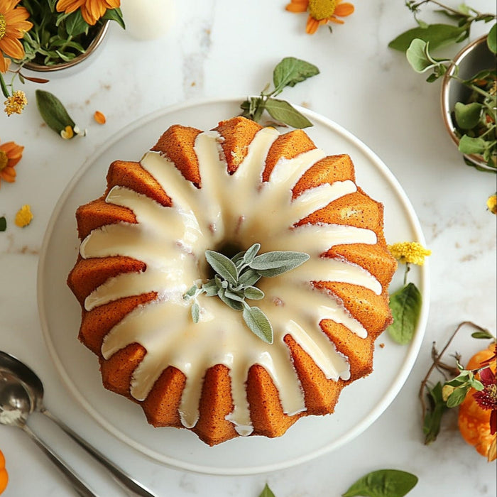 easyChef Pro Pumpkin Cake with Rum-Cream Cheese Glaze