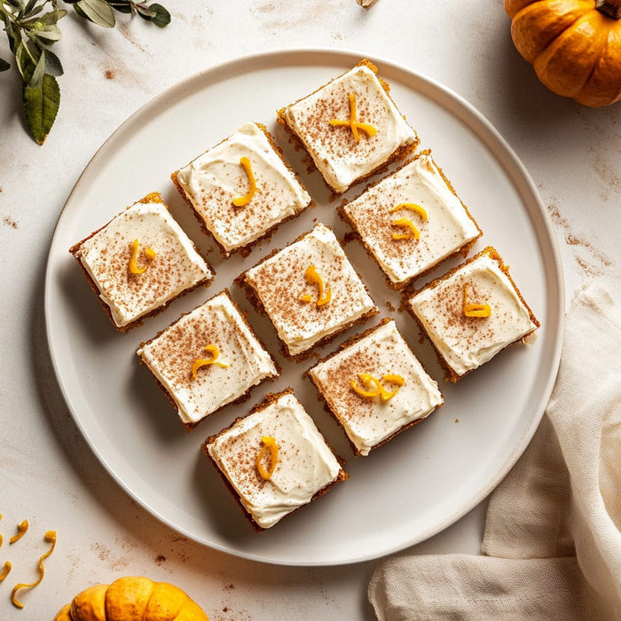 easyChef Pro Pumpkin Spice Bars with Cream Cheese Frosting