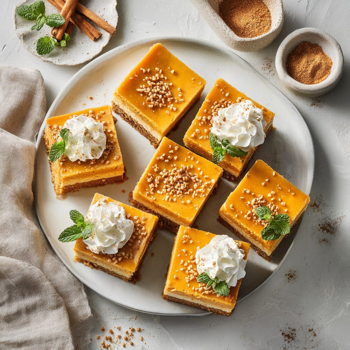 easyChef Pro Pumpkin Spice Cheesecake Bars with Sugar Cookie Crust
