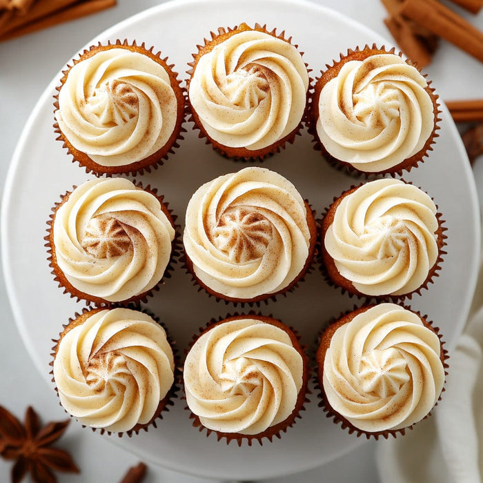 easyChef Pro Pumpkin Spice Cupcakes with Cinnamon Cream Cheese Frosting